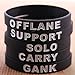 New Dota2 Wristband 5pcs/set Silicone Black Concave Carved Coloring Bracelet