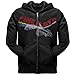 Pink Floyd - mens Psych Guitar Zip Hoodie Large Black