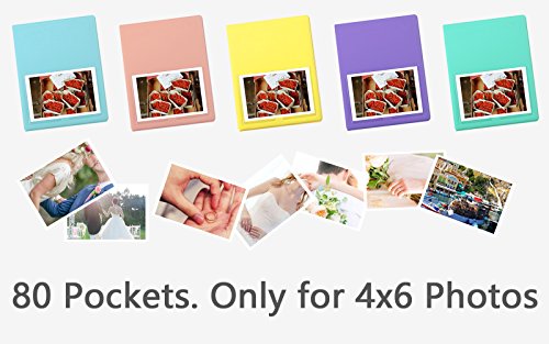 image for WELLGAIN Wedding Album/Our Adventure Book. 80-Pockets 4x6 inches Photo