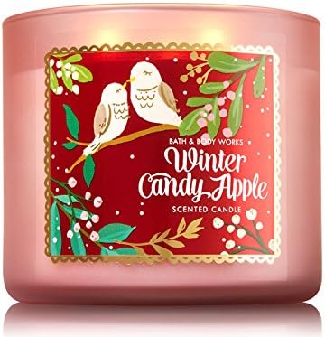 Bath &amp; Body Works NEW 2016 WINTER CANDY APPLE Candle 3 Wick 14.5 OZ