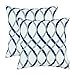 CaliTime Pack of 2 Cozy Fleece Throw Pillow Cases Covers for Couch Bed Sofa Modern Two-Tone Waves Geometric 20 X 20 Inches Gray Navy Blue