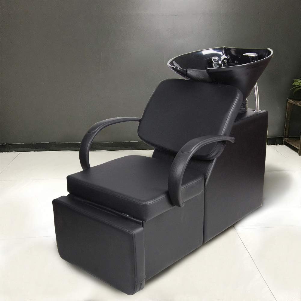Polar Aurora Adjustable Shampoo Barber Backwash Chair Salon&Spa Barber Chair ABS Plastic Bowl Sink Unit Station Beauty Spa Salon Equipment: Kitchen & Dining