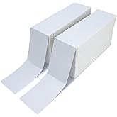ESSENTIAL Fanfold 4" X 6" Direct Thermal Shipping Labels with Perforations, 5000 Labels, Permanent Adhesive - Compatible with Rollo & Zebra Printer