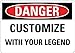 "Add Your Own Text" Customizable OSHA Danger Sign by SmartSign | 7" x 10" Aluminum primary