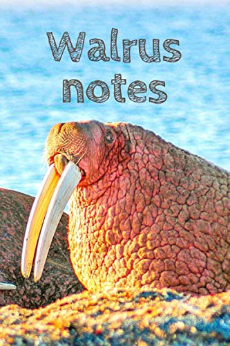 Walrus notes (walrus theme): lined notebook with 120 pages - journal for travel, work or school - take it anywhere (6'' x 9'')