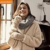 accsa Women Winter Infinity Loop Circle Knit Chunky Scarf Neck Warmer Soft Sherpa Fleece Lined
