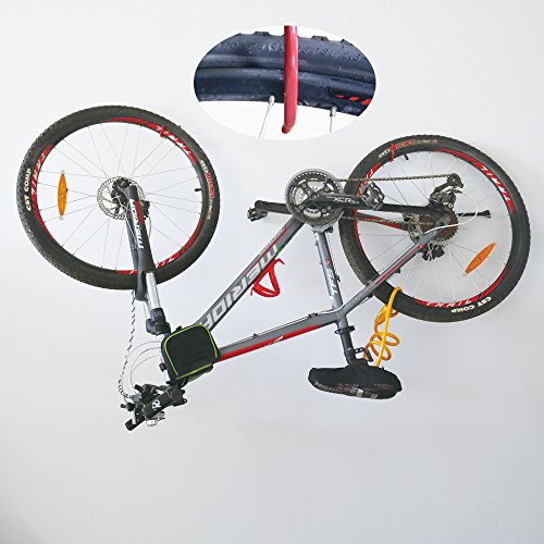 T.K.Excellent Bike Storage Hooks 10 Pack - Heavy Duty Bicycle Storage Hooks Wall Mounted Hook Set for Mountain/Road Bikes Screw-in Utility Storage Hangers Shed Garage Garden Hook - Thumbnail 4