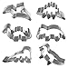Shxstore Mini Dinosaur Cookie Cutter Set Stainless Steel Jurassic Dino Shaped Cookie Candy Food Molds, 6 Counts