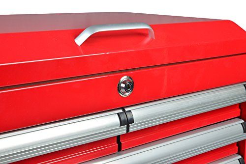 Enjoi Utility Tool Cabinet Service Cart Tool Chest Workshop Rolling Storage Trolley Tool Box w/Drawers (Red)