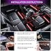 Car LED Strip Lights, 4pcs 48 LEDS Interior Car Lights, Multicolor Music Under Dash Lighting Kit with Sound Active Function and Wireless Remote Control, Car Charger Included, DC 12Vthumb 2