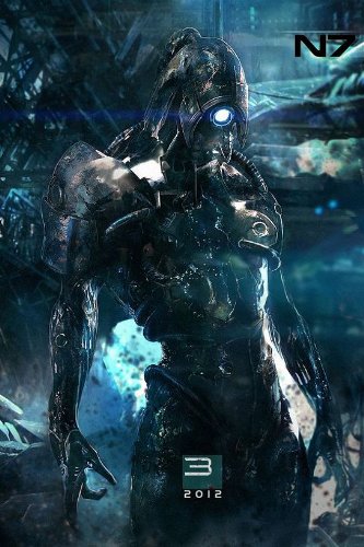 Mass Effect ME 1 2 3 John Shepard Nice Silk Fabric Cloth Wall Poster Print (36x24inch)