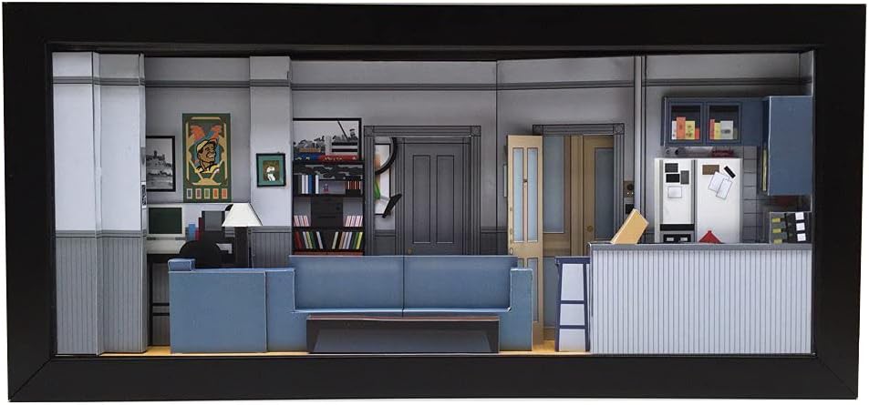 Mixed Media - Seinfeld Apartment set shadowbox diorama - memorabilia picture art collector gift