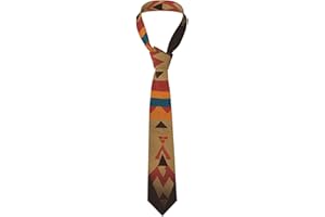 Native American Men's Tie Formal Silk Necktie Fashion Skinny Neck Tie for Wedding Groomsmen Tie Color 3466