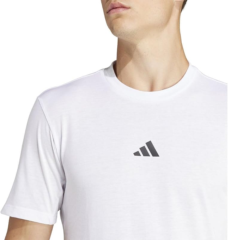 Hombre Workout Logo tee, White/Black, M