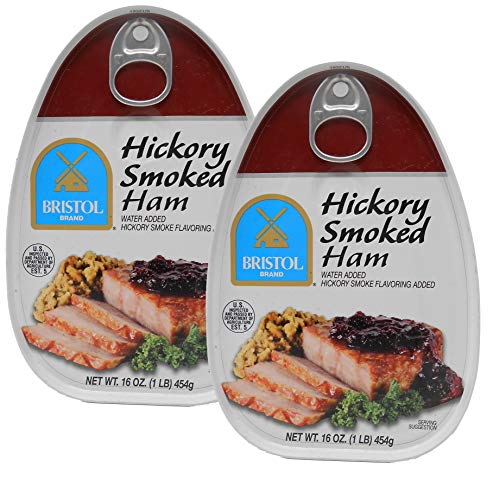 Bristol Hickory Smoked Cooked, Canned Ham - 16oz (Pack of 2)