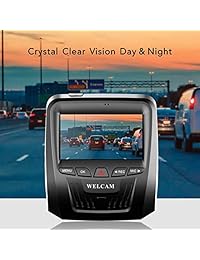 Cámara WELCAM Smart Dash para automóvil con tarjeta miniSD gratuita, pantalla de 3 "1080 FHD, visión nocturna clara con sensor de imagen Sony, grabación en bucle, monitoreo de estacionamiento y detección de movimiento, bloqueo de video por colisión, 