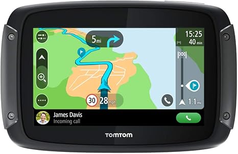 Tomtom Motorcycle Sat Nav Rider 500 4 3 Inch With Motorcycle Specific Winding And Hilly Roads Updates Via Wi Fi Compatible With Siri And Google Now Lifetime Traffic And Speed Cams Eu Maps Amazon Co Uk