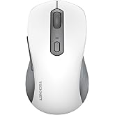 TECKNET Bluetooth Mouse for Laptop, Tri-Mode Wireless Mouse for MacBook | [BT5.2+BT5.0+2.4G] Connection, Silent Click, Battery Powered, 3-Device Switching for Laptop, Computer, Windows, MacBook