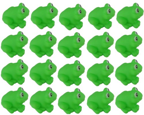 SPHTOEO 12pcs Frogs Baby Bath Tub Bathing Rubber Squeaky Toys