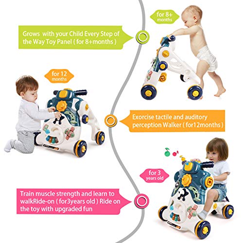 Baby Walker for Boys Girls, 3 in 1 SittoStand Learning Walker, Kids