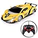 Baztoy Remote Control Cars 27MHz High Speed RC Car Toys 1:24 Scale Electric Fast Sport Racing Yellow Model Vehicle Best Boys Gifts for Children with LED Headlight and Controller for 4-14 Year Old Kids