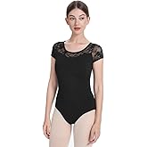 Limiles Women's Short Sleeve Leotard for Ballet Dance Gymnastic Costumes