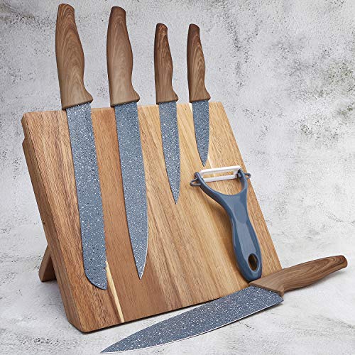 Resafy Magnetic Knife Block Holder Rack Magnetic Stands with Strong Enhanced Magnets Anti-slip Feet