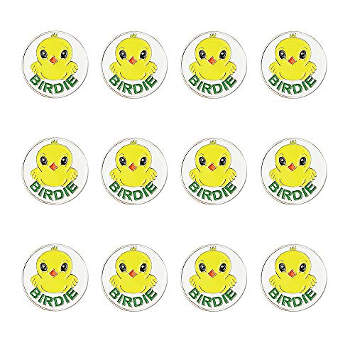 GOLTERS Golf Ball Markers Assorted Patterns Value Pack of 12 Golf Gifts, Golf Cap Clips and Divot Repair Tools Parter Accessories Sets for Men Women Kids Golfer(12 Birdie) - Thumbnail 3