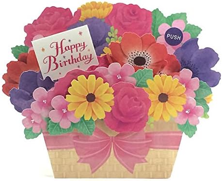 Amazon バースデー 多目的カード 立体メロディカード P601 花かご サンリオ グリーティングカード 文房具 オフィス用品