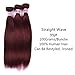 8A Peruvian Hair Virgin 99j Burgundy Straight Hair Weaves 100% HUman Hair One Bundle Peruvian Pure Color Silky Straight Hair Weft(99j 16inch)