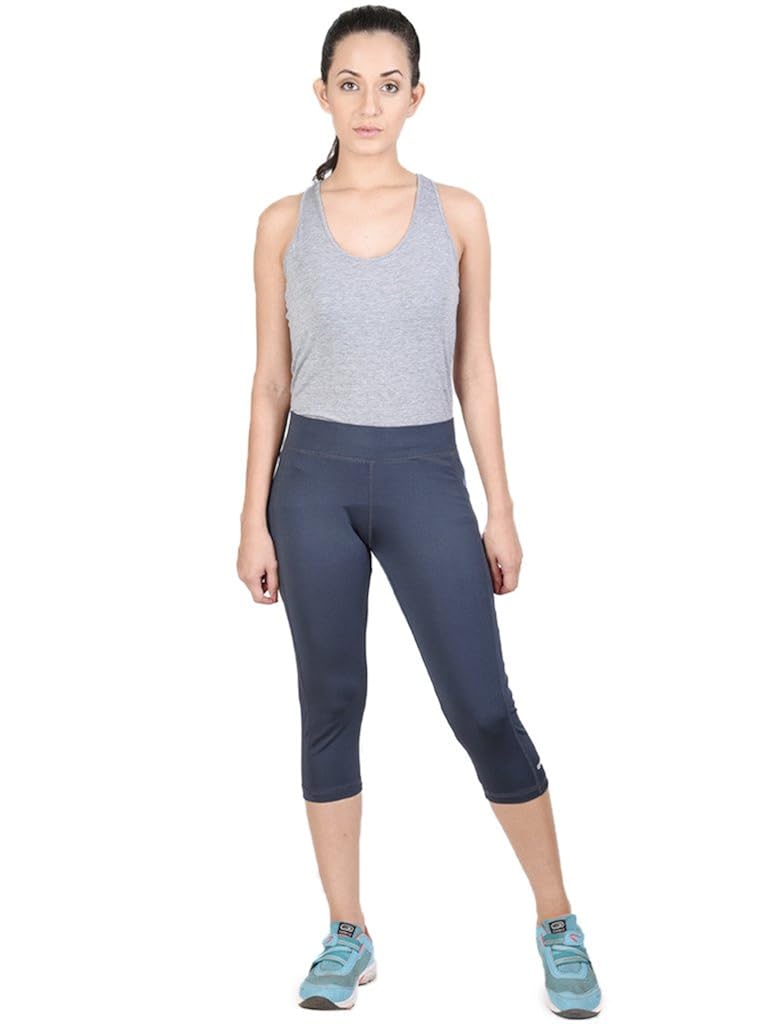 onesport women's polyester spandex jersey dark grey three forths(onsp13dg-p)