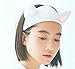 6 PCS Coral Velvet Cat Ear Makeup Shower Face Washing Headband Hairband Hair Accessories Best Makeup Headband Tool for Women Girl