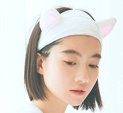 3 PCS Coral Velvet Cat Ear Makeup Shower Face Washing Headband Hairband Hair Accessories Best Makeup Headband Tool for Women