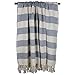 DII Rustic Farmhouse Cotton Cabana Striped Blanket Throw with Fringe, 50 x 60 - Cabana Striped French Blue