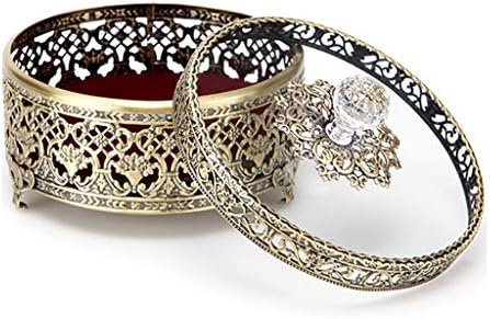 Jewelry Box Jewelry Display Box Metal Portable Desktop Jewelry Box Dressing Table Jewelry Storage Box Decoration Home Item Jewelry Decoration Storage Box ( Color : Silver , Size : 15*11*7cm )