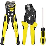 Meterk Wire Stripper and Crimping Tool 0.14-6mm² Adjustable Crimping Range With Carbon Steel + Alloy