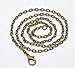 PEPPERLONELY Brand 12PC Antique Bronze Lobster Clasp Flat Link Chain Necklaces 18 Inch