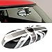iJDMTOY Black Union Jack UK Flag Rear View Mirror Cover For 2007-2014 MINI Cooper R55 R56 R57 etc (For Standard Mirror w/o Auto Dim nor Garage Opener)