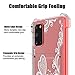 Thonzer Galaxy S20 Case, Flower Pattern Clear Armor Slim Soft TPU Frosted Bezel Air Cushion Bumper Shockproof Protective Floral Cover for Samsung Galaxy S20 5G 6.2 Inch (Lace Flower)