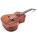 Mila Guitars UKE TENOR TATAU Mahogany Series Tenor Ukulele with Tribal Tattoo Etching