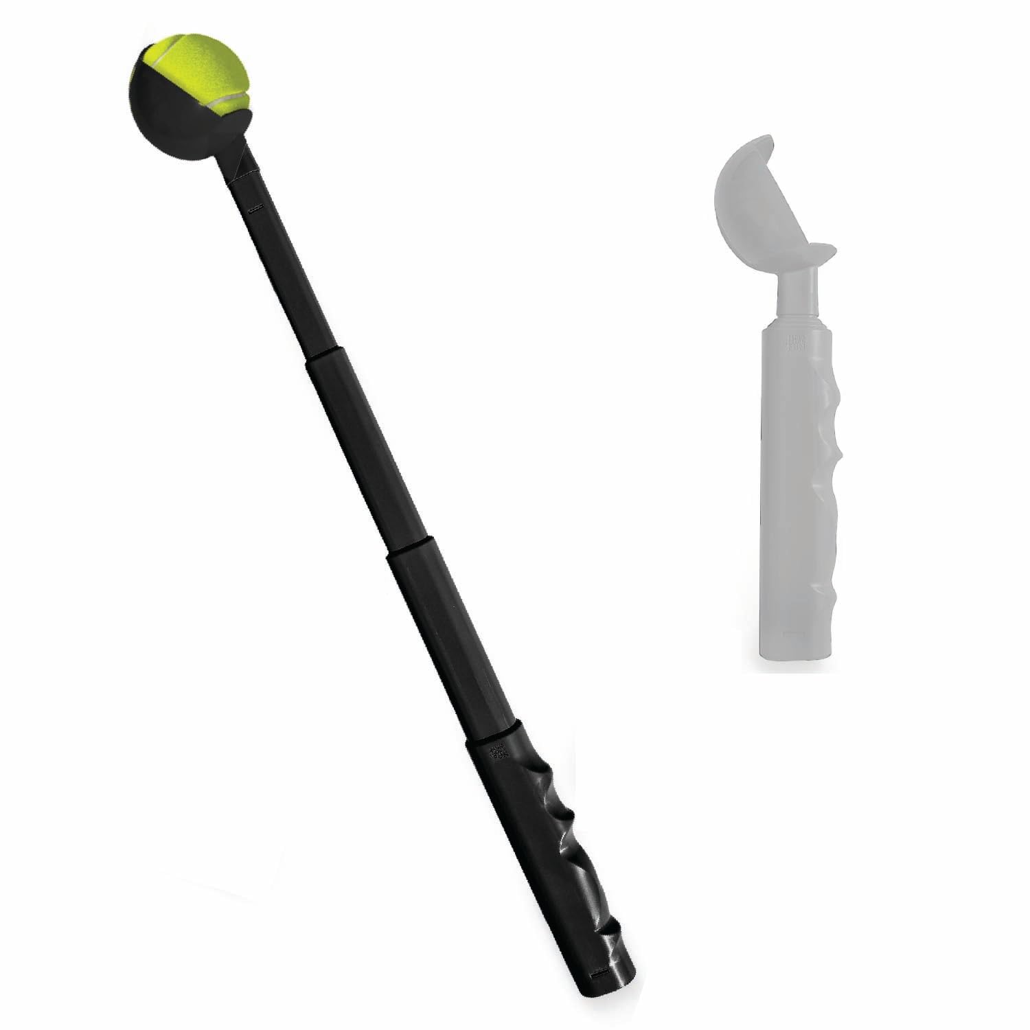 Kompact9 - Retractable, Pocket Sized Dog Ball Thrower, Made From Recycled Plastic, UK Designed and Manufactured - Ball and Hygiene Cover Not Included (Black)