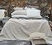 Merryfeel Linen Duvet Cover Set,100% French Linen Duvet Cover Set - Full/Queen Natural