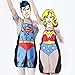 si ying Adjustable Bib Apron with Pocket Comic Characters Adjustable Bib Apron with Pocket, Character Apron (Superman)