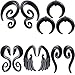 IPINK-5 Pairs Acrylic Spiral Snail Taper Plugs Tunnel Ear Stretcher Expander Kit Plugs 14-00 Gauges (5 Pairs of 4mm(6G))