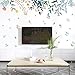 2 Sheets Large Size Flower Wall Decals for Living Room Flowers Decorations for Wall Stickers for Bedroom Living Room Removale Art Decal 2 PCS