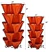 LARGE Vertical Gardening Stackable Planters by Mr. Stacky – Grow More Using Limited Space And Minimum Effort – Plant. Stack. Enjoy. – Build Your Own Backyard Vertical Garden – DIY Stacking Container System – For Growing Strawberry, Tomato, Pepper, Cucumber, Herbs, Lettuce, Greens, & Much More – Indoor or Outdoor – Stackable Pots (5)thumb 3
