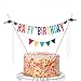 Happy Birthday Cake Topper Banner, Colorful Decorating Bunting for Birthday Decorations - Multicolor É