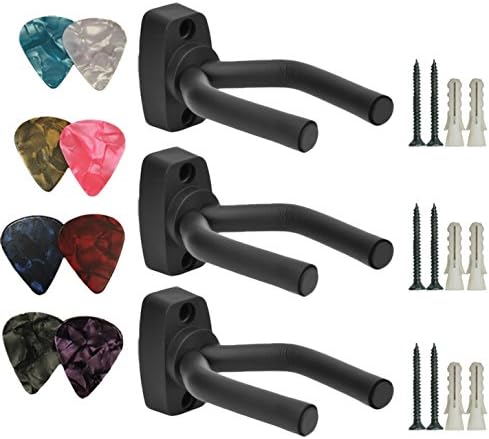 Ukulele Mandolin Banjo Guitar Hanger Hook Holder Stand Rack Wall Mount for Multiple Guitars (3+8)