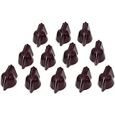 Dopro 12-Pack 1/4" Universal Vintage Raised Mini Chicken Head Knobs Small Size Guitar Bass Potentiometer Knobs Amplifier Knob Effect Pedal Chicken-head Knobs with Set Screw WineRed