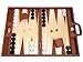 19-inch Premium Backgammon Set - Large Size - Desert Brown Board